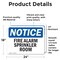 Signmission Fire Alarm Sprinkler Room, 24 in W x Rectangle, Vinyl Decal OS-2PACK-NS-D-1824-L-12546 - alternate 5